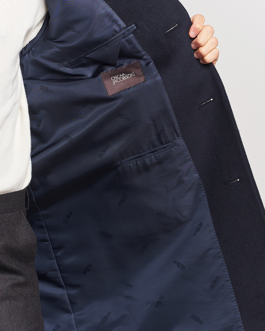 Homme | Manteaux Et Vestes | Oscar Jacobson | Shaw Wool/Cashmere Coat Navy