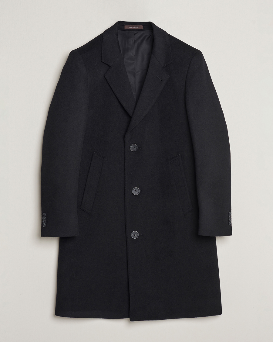 Homme | Manteaux Et Vestes | Oscar Jacobson | Shaw Wool/Cashmere Coat Black