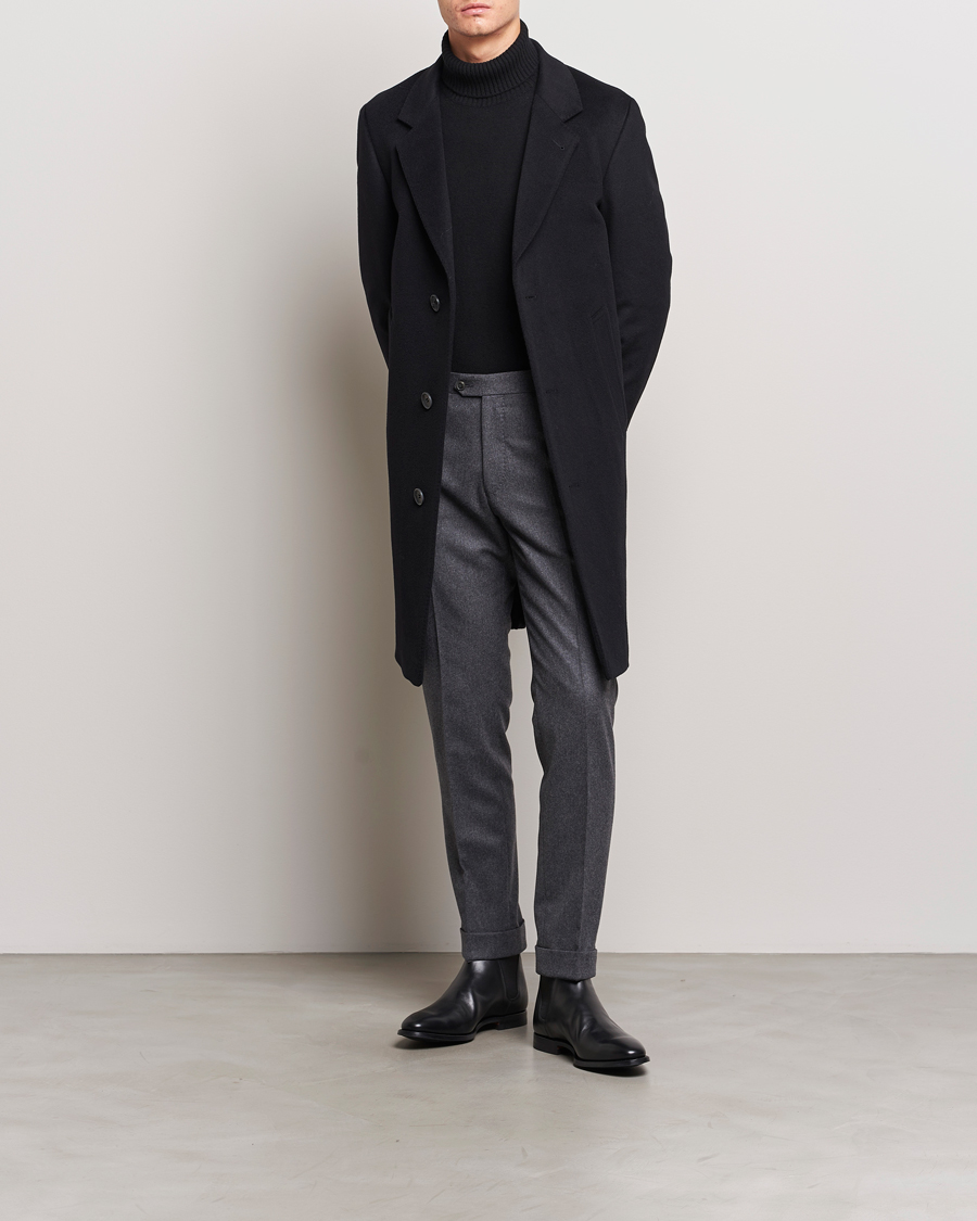 Homme | Manteaux Et Vestes | Oscar Jacobson | Shaw Wool/Cashmere Coat Black
