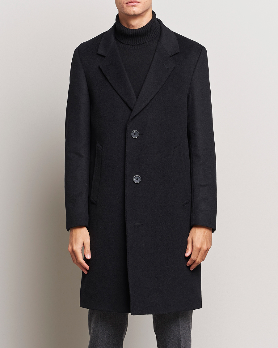 Homme | Manteaux Et Vestes | Oscar Jacobson | Shaw Wool/Cashmere Coat Black