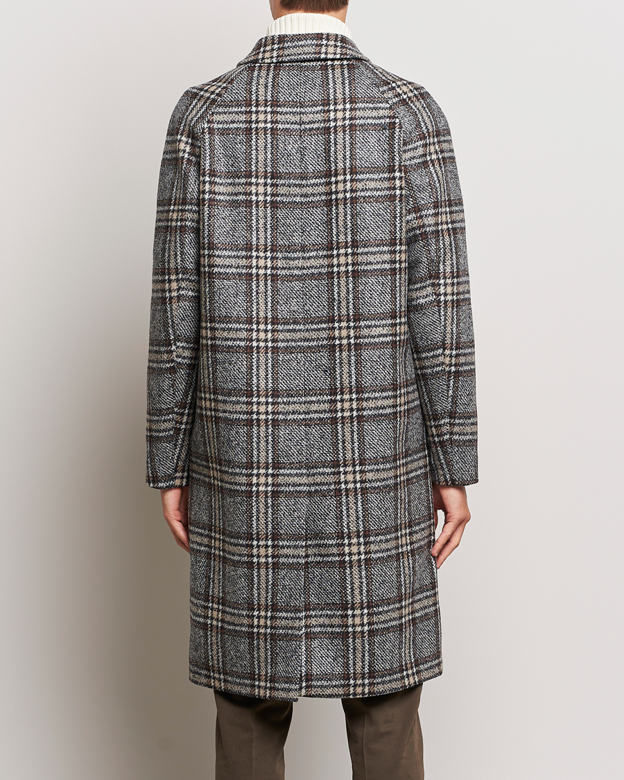 Homme | Manteaux Et Vestes | Oscar Jacobson | Sala Checked Raglan Wool Coat Brown
