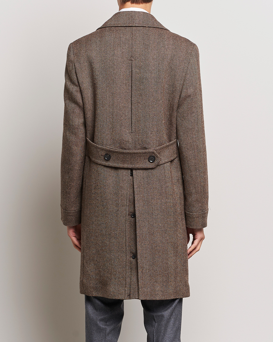 Homme | Manteaux Et Vestes | Oscar Jacobson | Polo Wool Herringbone Coat Brown