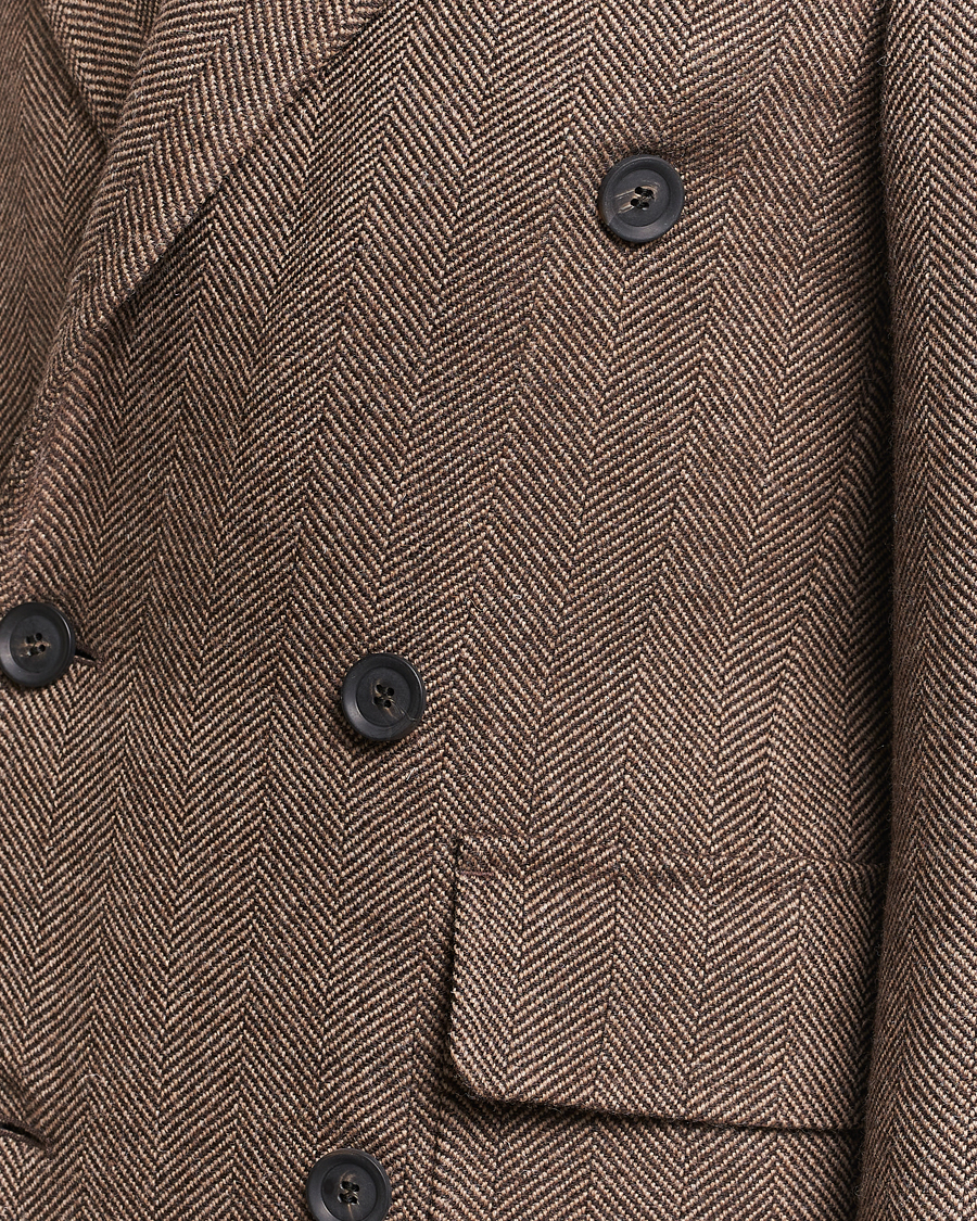 Homme | Manteaux Et Vestes | Oscar Jacobson | Polo Wool Herringbone Coat Brown