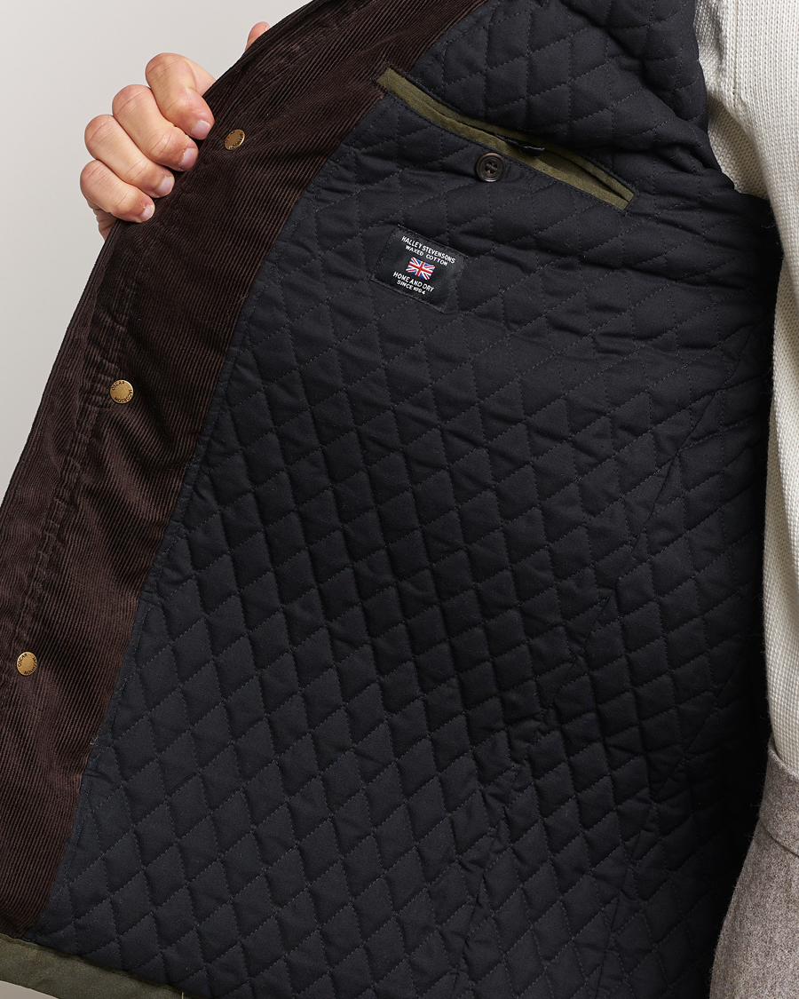 Homme | Manteaux Et Vestes | Oscar Jacobson | Colewyn Waxed Padded Jacket Olive