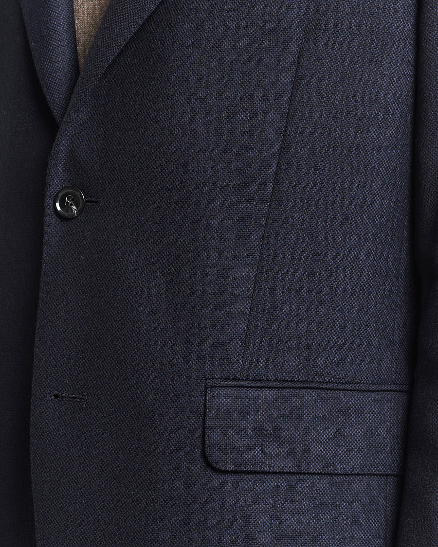 Homme | Blazers | Oscar Jacobson | Fogerty Structured Wool Blazer Navy