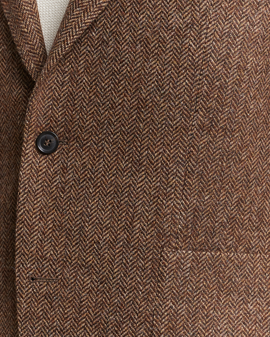 Homme | Blazers | Oscar Jacobson | Fogerty Moon Herringbone Tweed Blazer Beige
