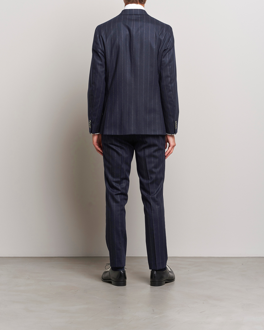 Homme | Costumes | Oscar Jacobson | Fogerty Denz Pinstripe Wool Suit Navy