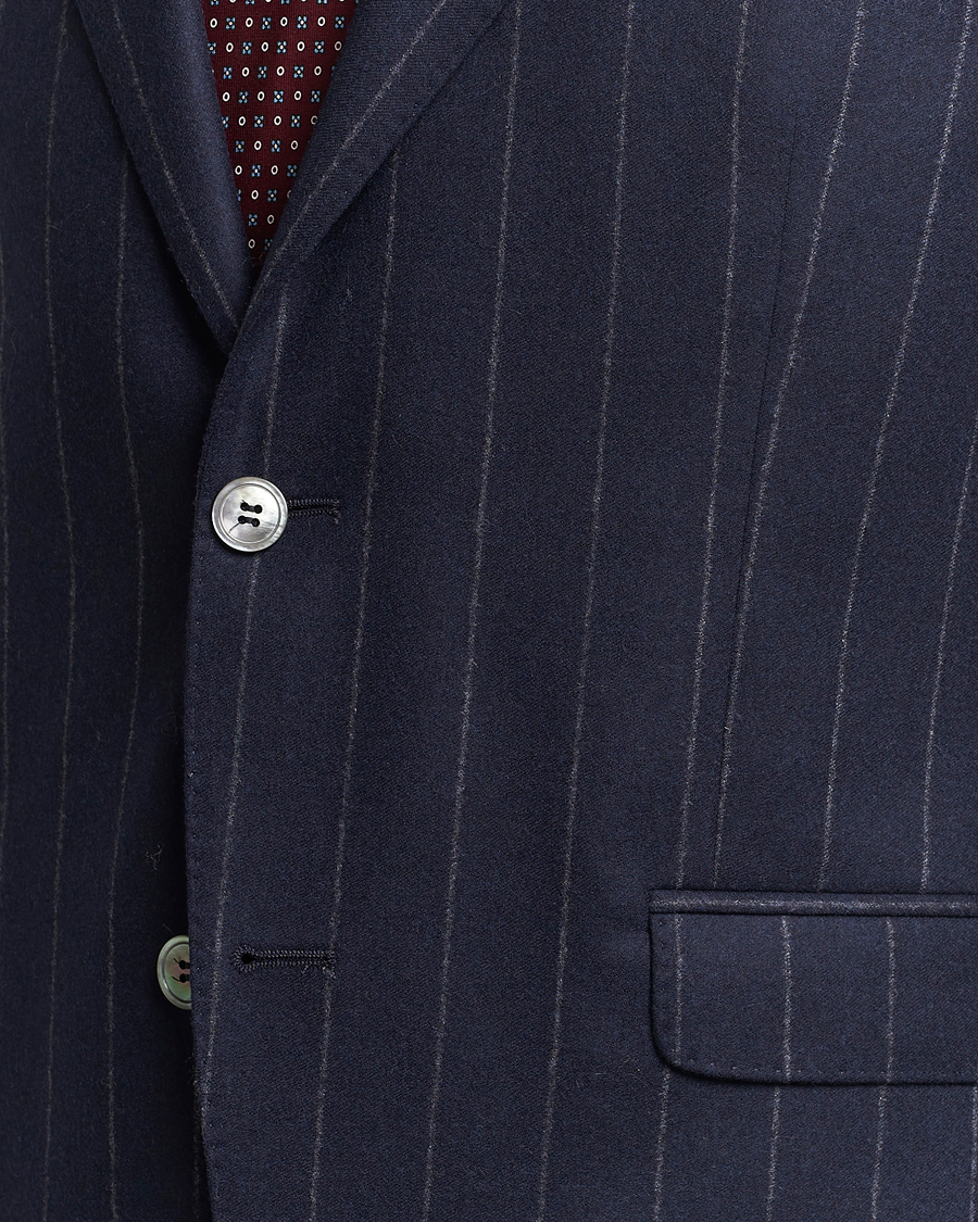 Homme | Costumes | Oscar Jacobson | Fogerty Denz Pinstripe Wool Suit Navy
