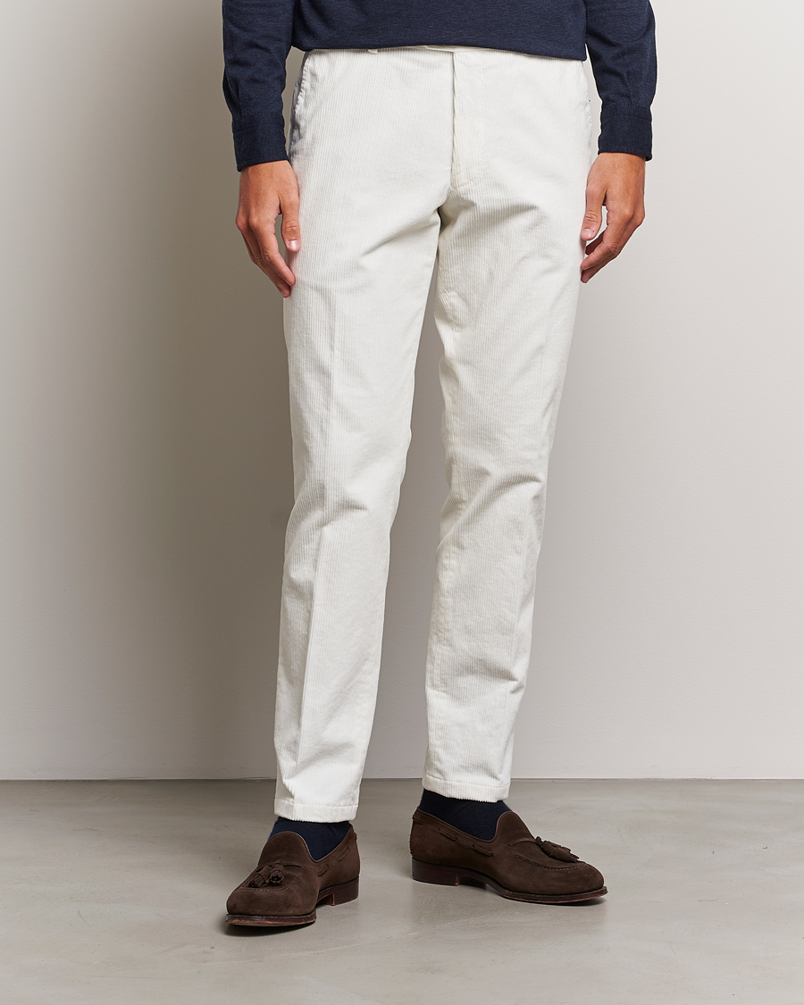 Homme | Pantalons | Oscar Jacobson | Denz Corduroy Trousers White