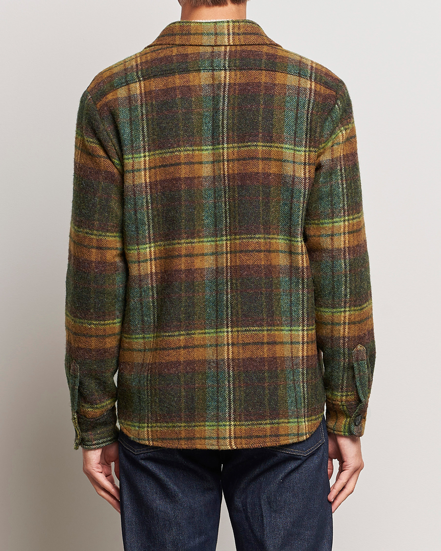 Homme | Chemises | Oscar Jacobson | Maverick Moon Checked Overshirt Green