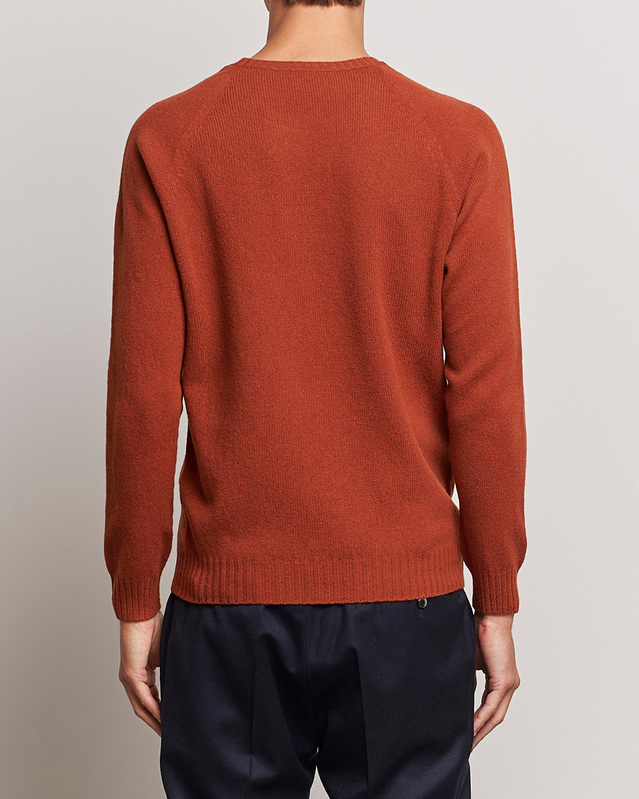 Homme | Pulls Et Tricots | Oscar Jacobson | Kendal Raglan Wool Crewneck Orange