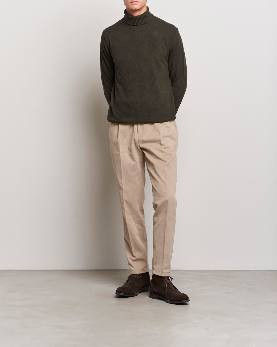 Homme | Pulls Et Tricots | Oscar Jacobson | Salim Wool/Cashmere Rollneck Green