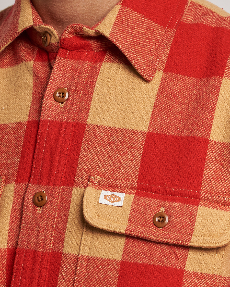 Homme | Manteaux Et Vestes | Nudie Jeans | Glenn Padded Checked Shirt Jacket Red