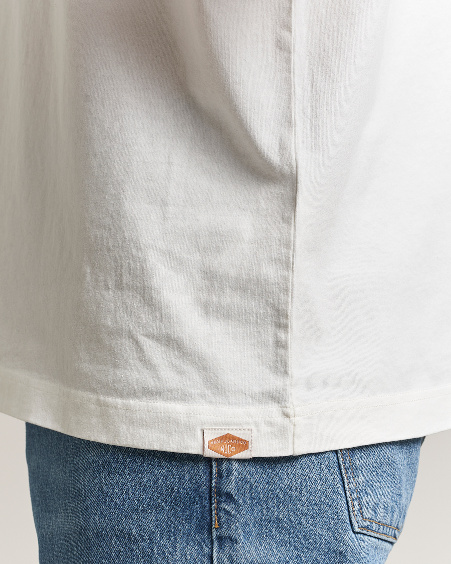 Homme | T-shirts | Nudie Jeans | Uno Everyday Crew Neck T-Shirt Chalk White