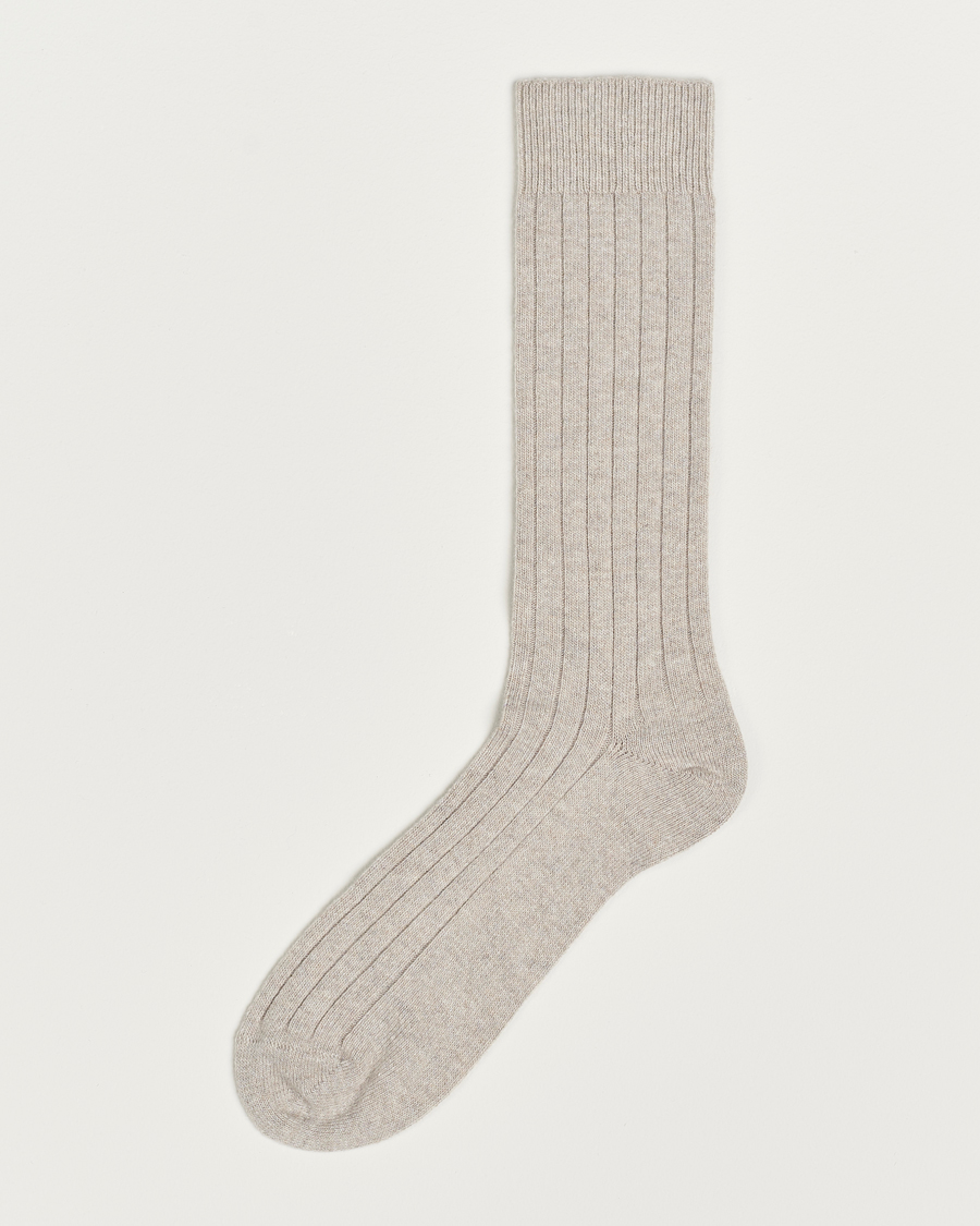 Homme | Sous-Vêtements Et Chaussettes | Bresciani | Wool/Cashmerer Ribbed Socks Beige