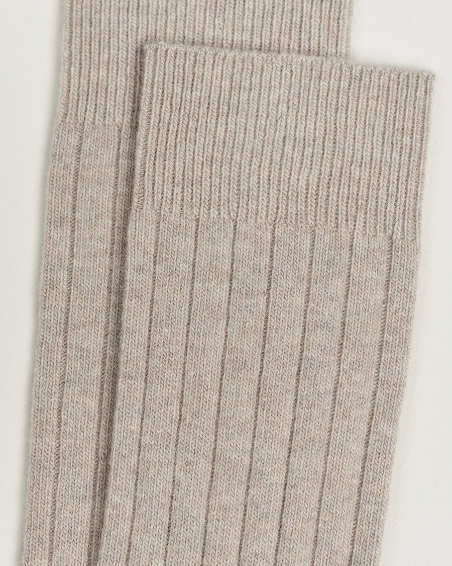 Homme | Sous-Vêtements Et Chaussettes | Bresciani | Wool/Cashmerer Ribbed Socks Beige