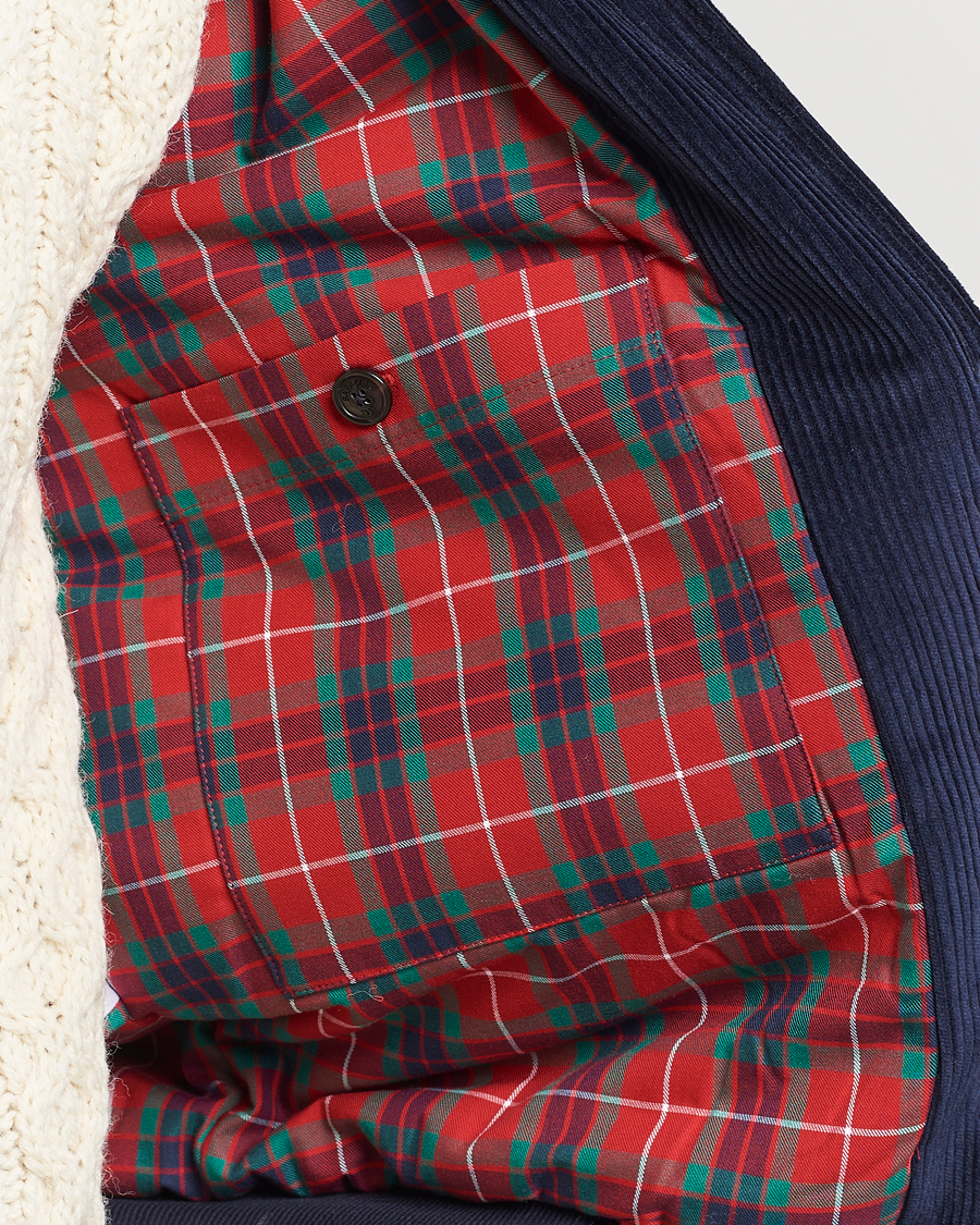 Homme | Manteaux Et Vestes | Baracuta | G9 Pocket Padded Cord Harrington Jacket Navy