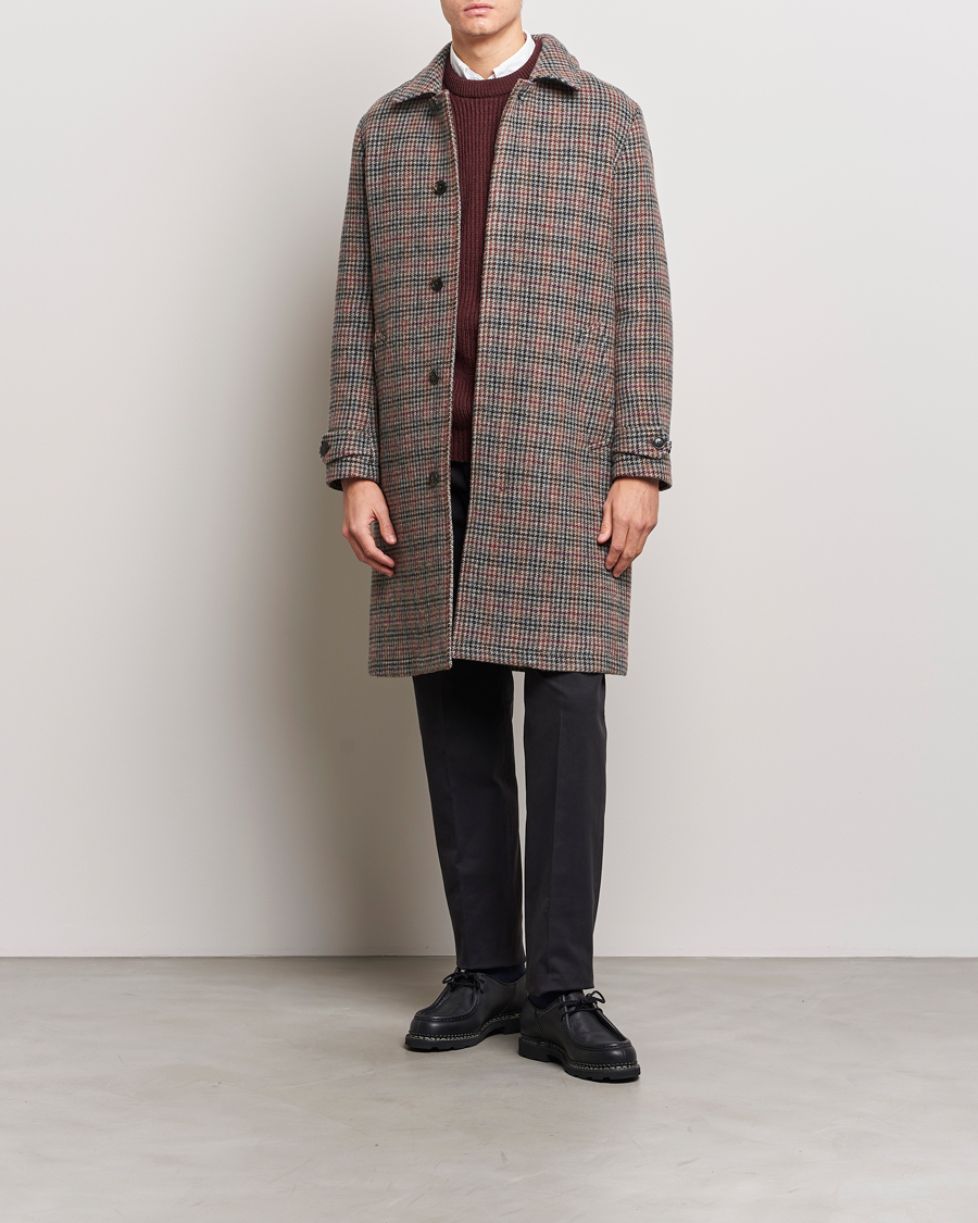 Homme | Manteaux Et Vestes | Baracuta | Paul Houndstooth Wool Coat Grey