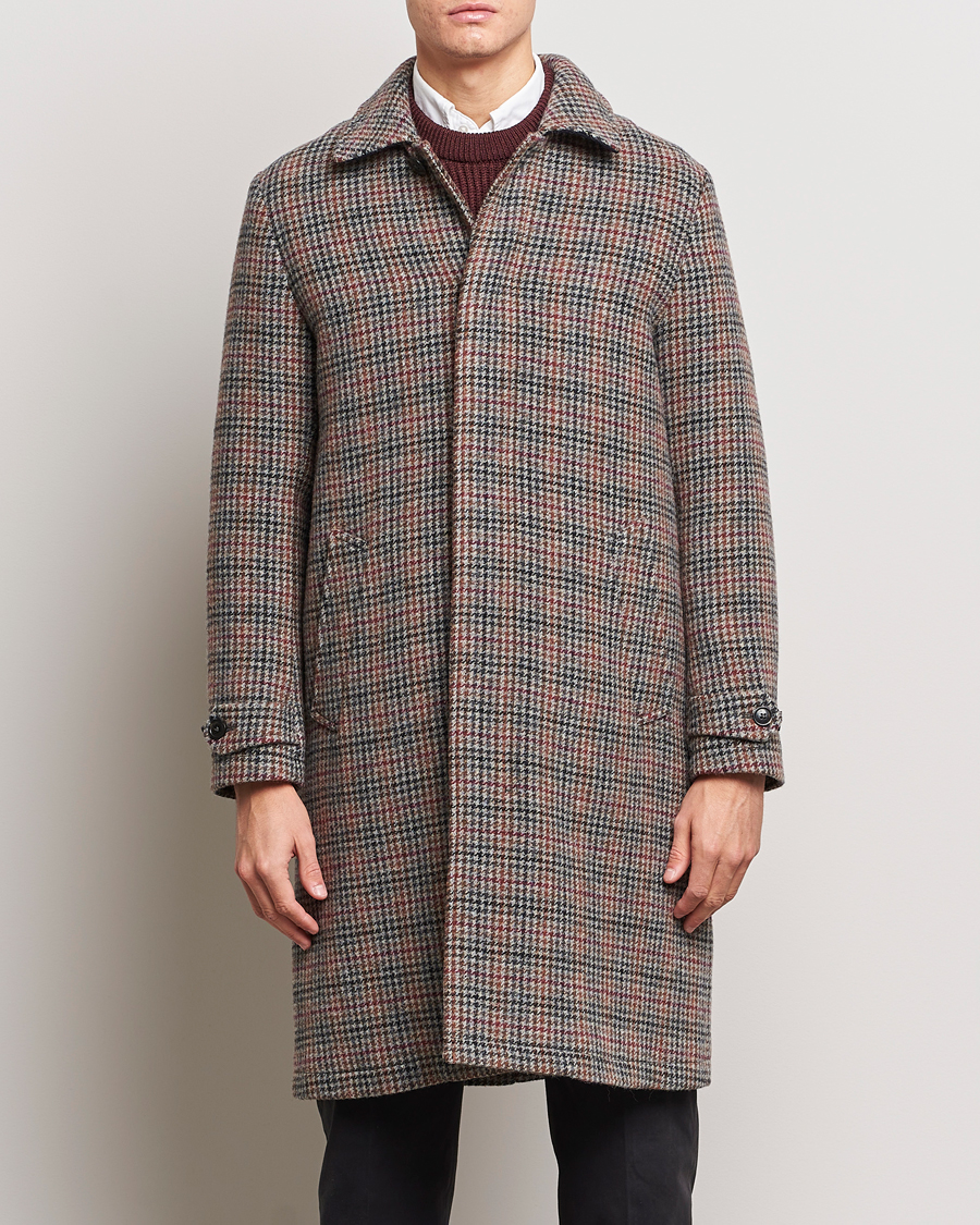 Homme | Manteaux Et Vestes | Baracuta | Paul Houndstooth Wool Coat Grey
