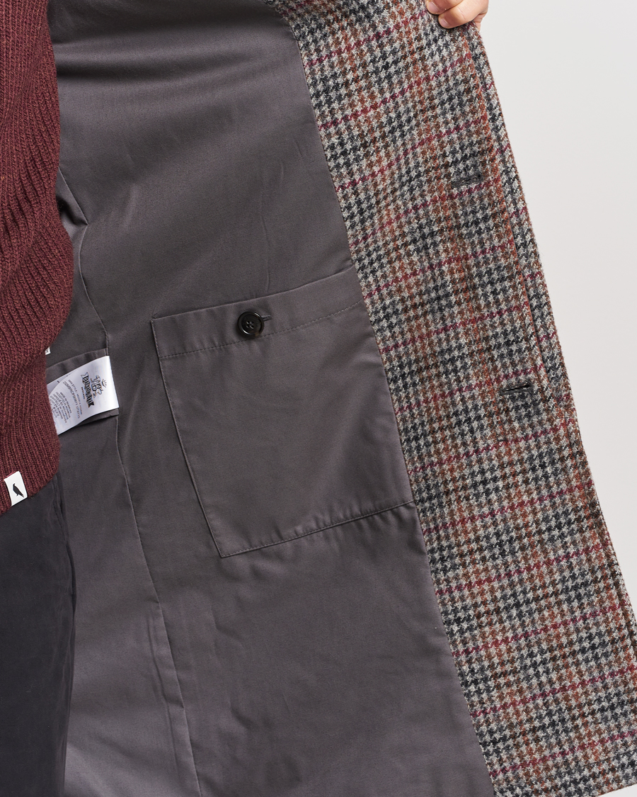 Homme | Manteaux Et Vestes | Baracuta | Paul Houndstooth Wool Coat Grey