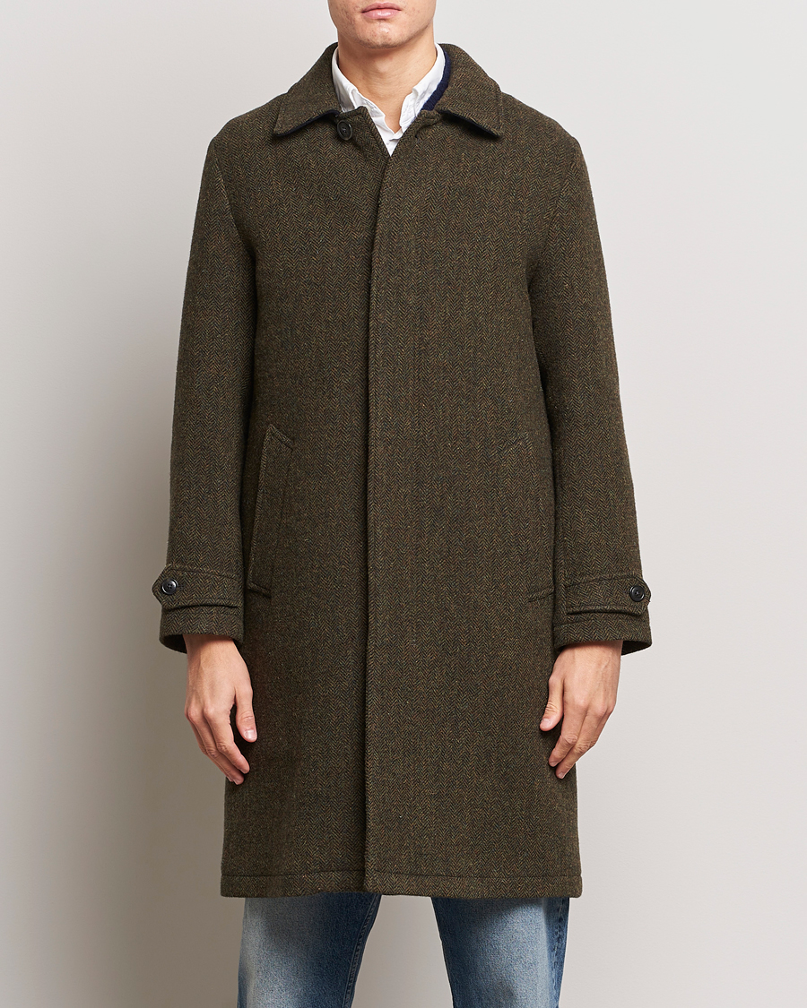 Homme | Manteaux Et Vestes | Baracuta | Paul Herringbone Wool Coat Bark