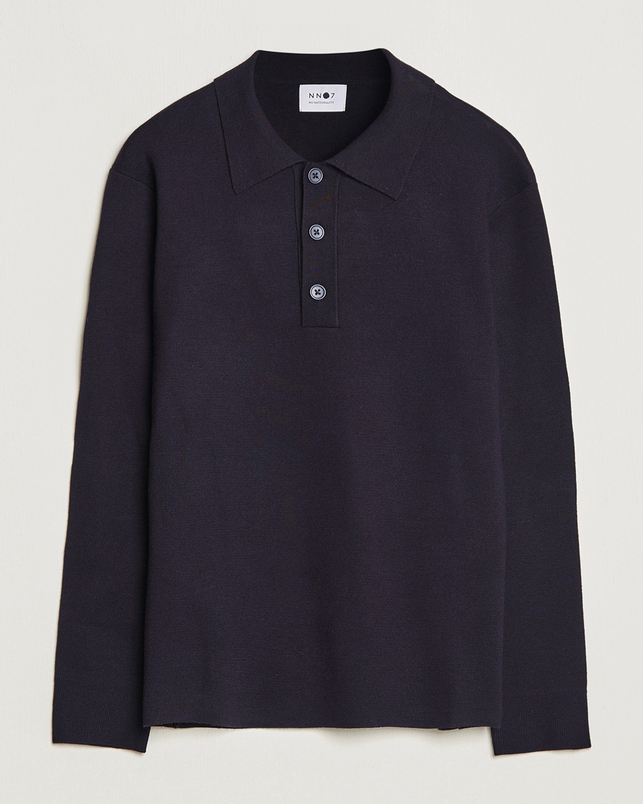 Homme | Pulls Et Tricots | NN07 | Harald Cotton/Modal Polo Navy Blue