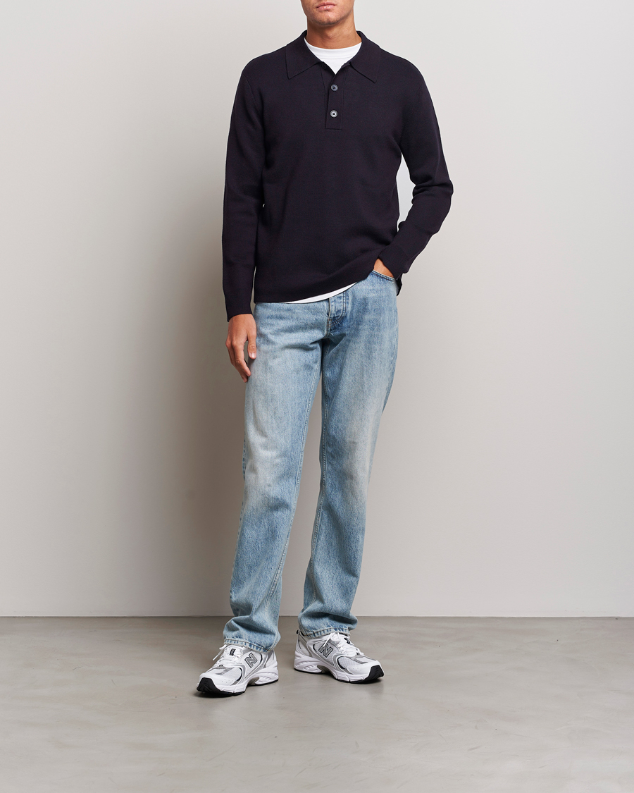 Homme | Pulls Et Tricots | NN07 | Harald Cotton/Modal Polo Navy Blue