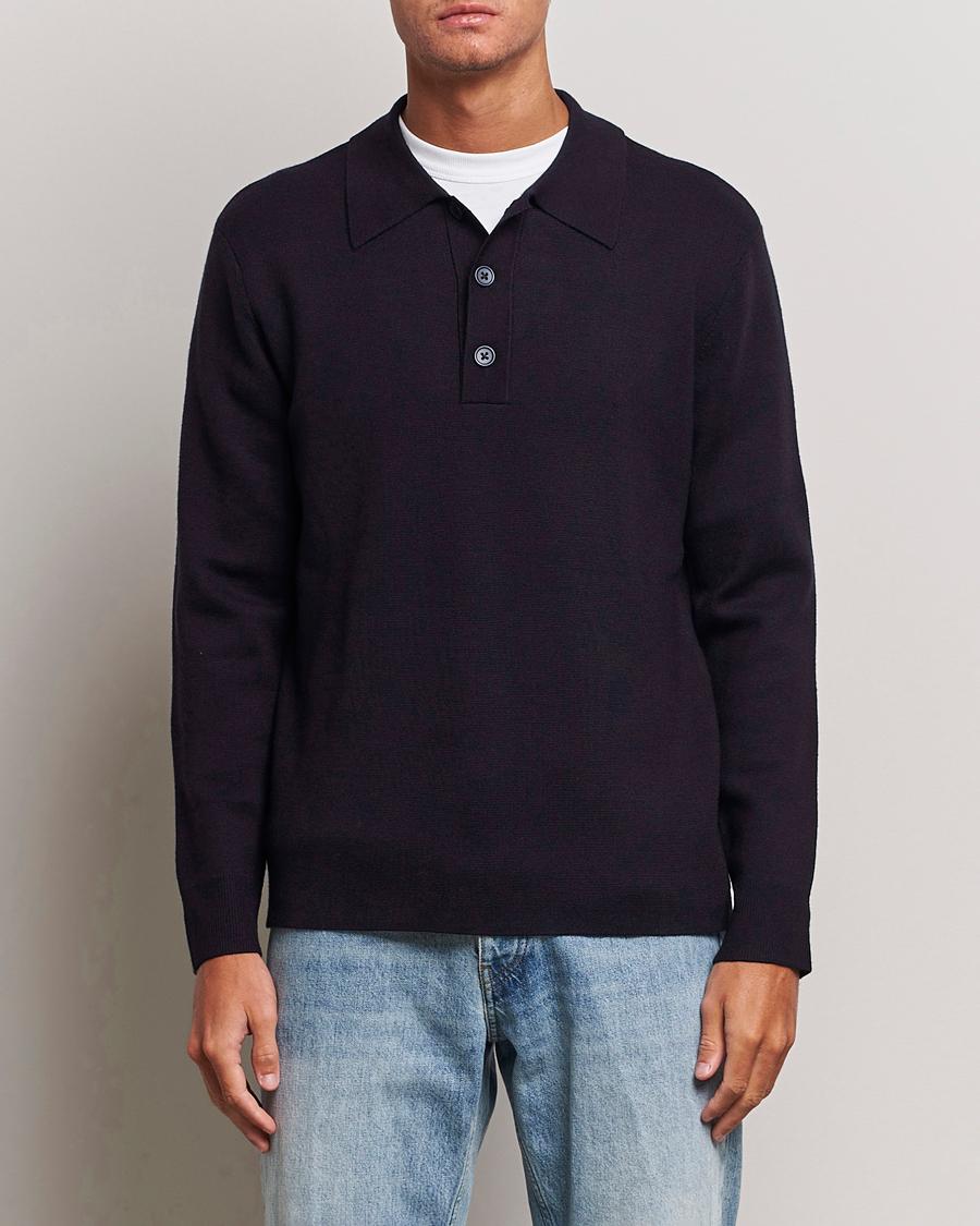 Homme | Pulls Et Tricots | NN07 | Harald Cotton/Modal Polo Navy Blue
