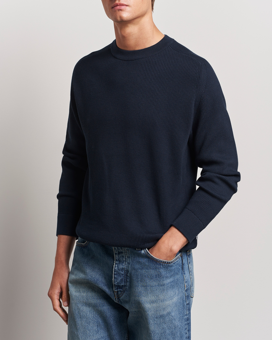 Homme |  | NN07 | Kevin Cotton Knitted Sweater Navy Blue