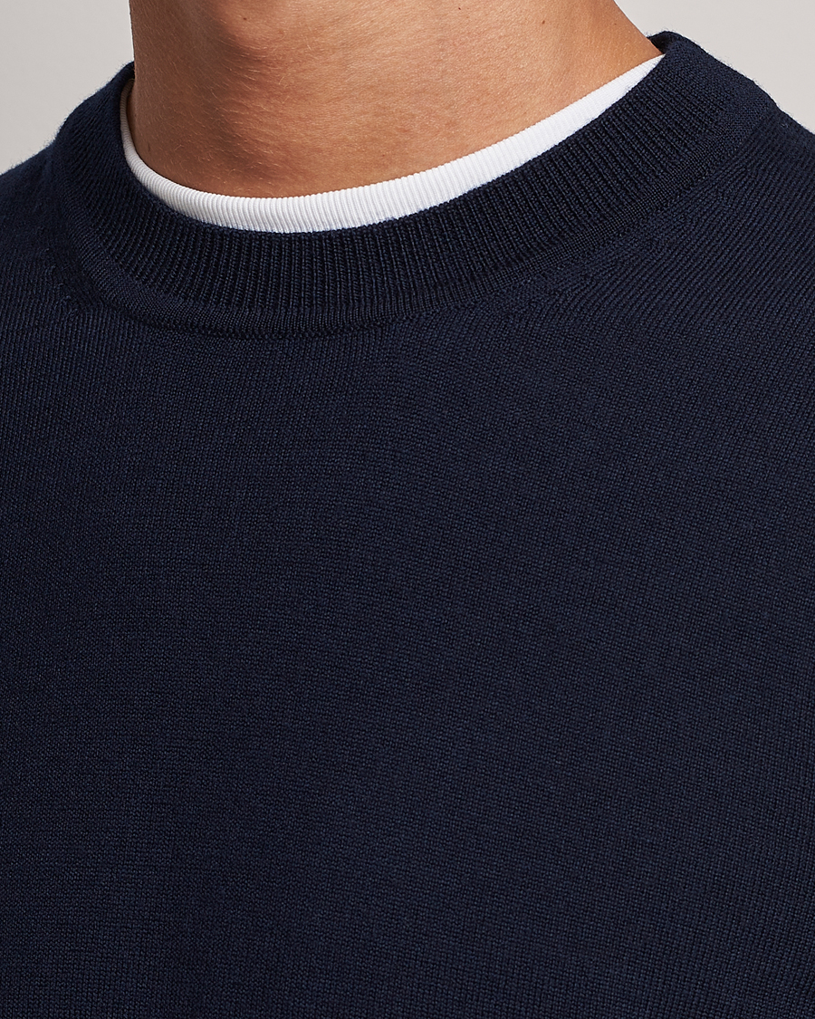 Homme | Pulls Et Tricots | NN07 | Ted Merino Crew Neck Pullover Navy Blue