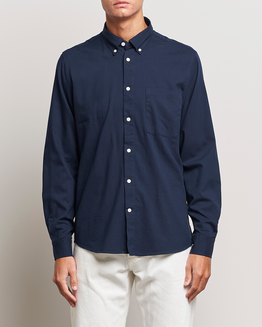 Homme | Chemises | NN07 | Arne Tencel Shirt Navy Blue