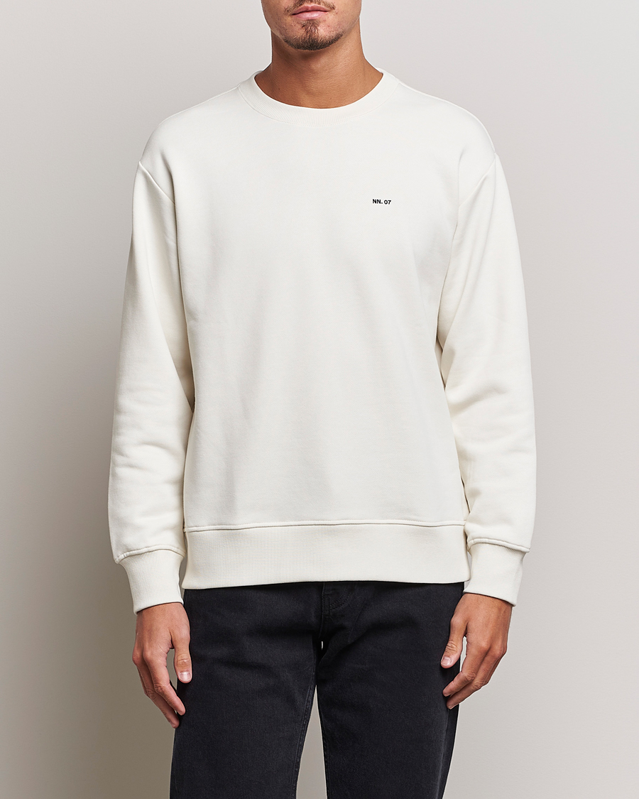 Homme | Sections | NN07 | Briggs Logo Crew Neck Sweatshirt Off White