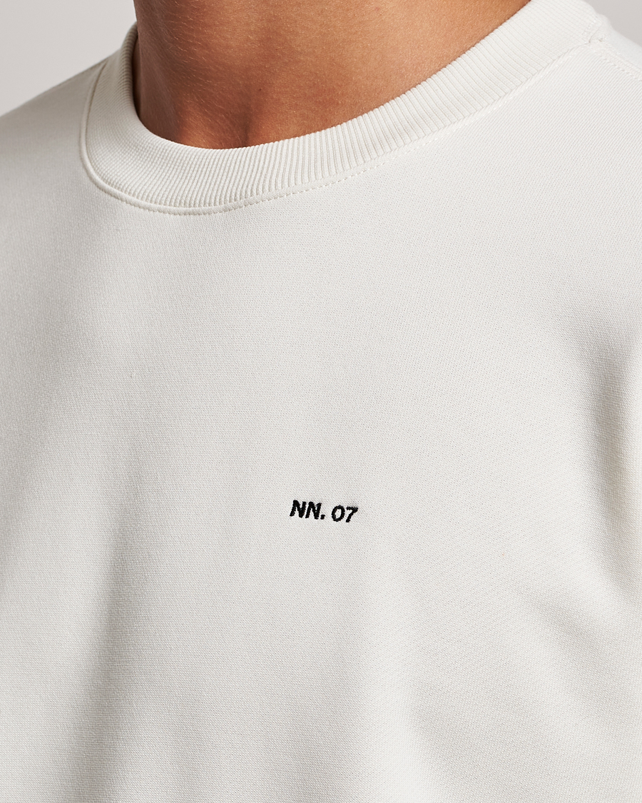 Homme | Pulls Et Tricots | NN07 | Briggs Logo Crew Neck Sweatshirt Off White