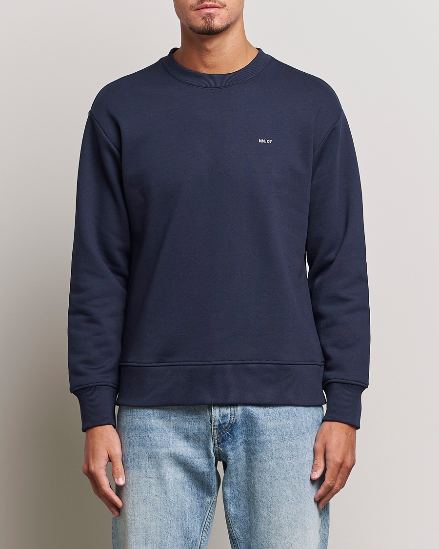Homme | Vêtements | NN07 | Briggs Logo Crew Neck Sweatshirt Navy Blue
