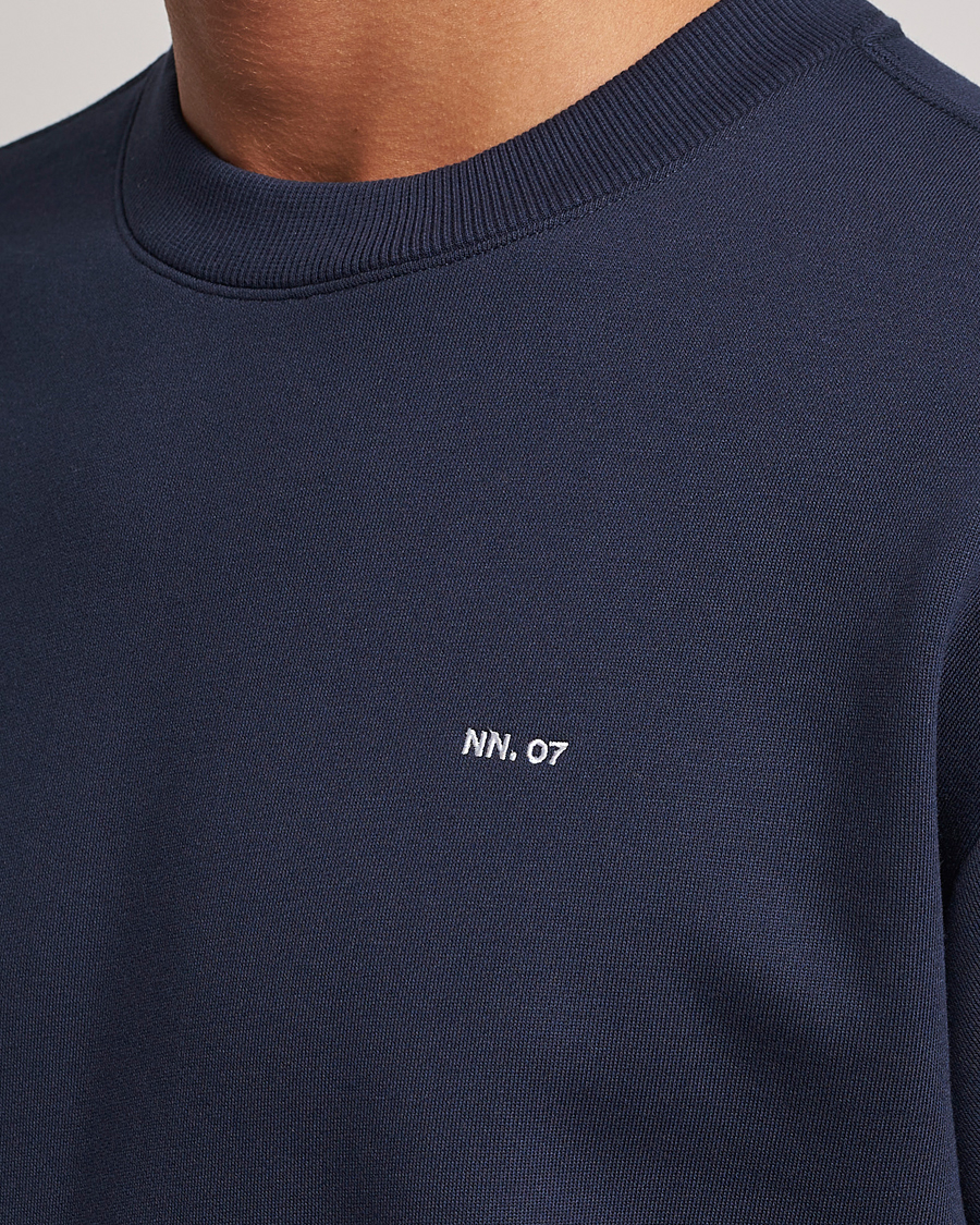 Homme | Pulls Et Tricots | NN07 | Briggs Logo Crew Neck Sweatshirt Navy Blue