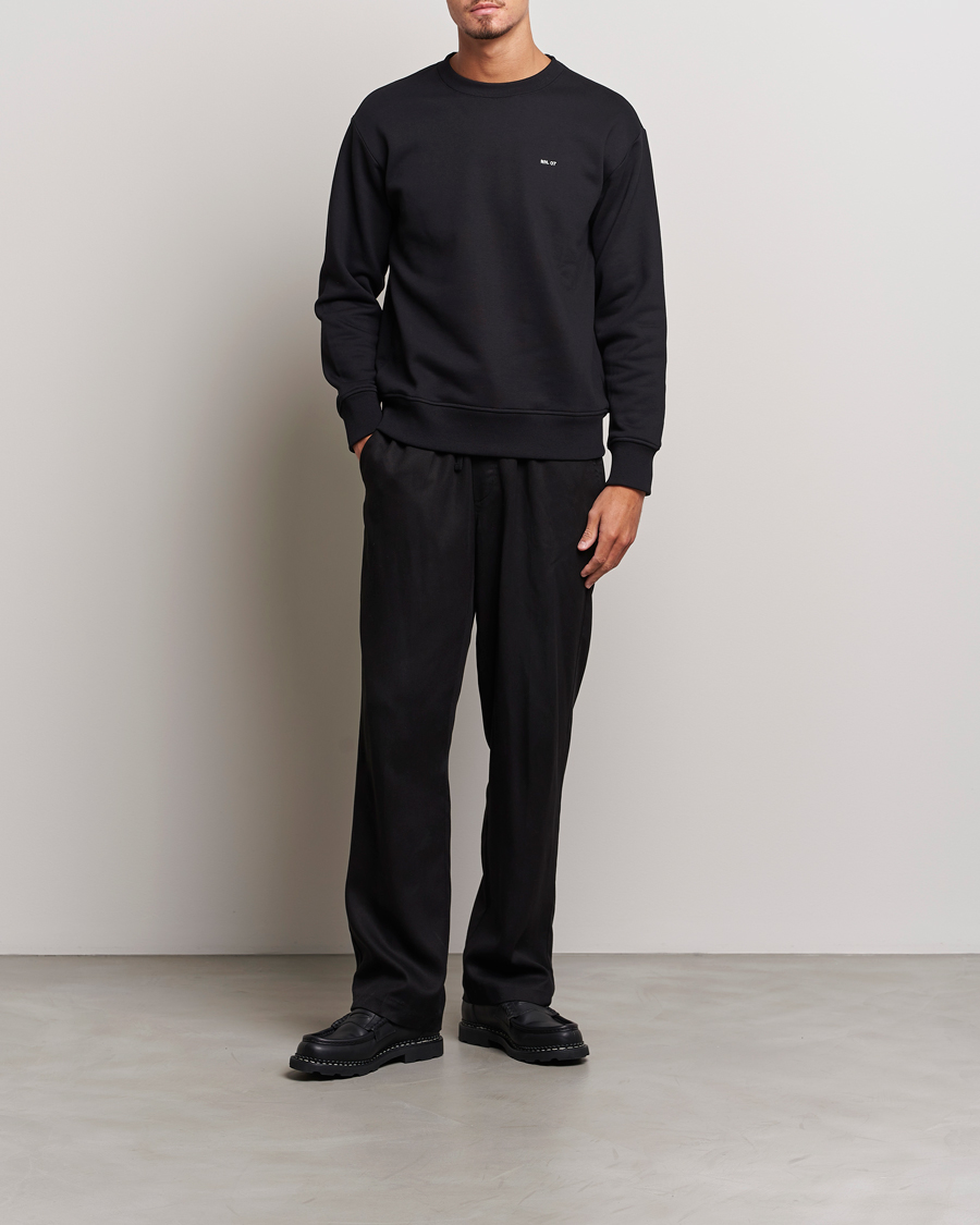 Homme | Pulls Et Tricots | NN07 | Briggs Logo Crew Neck Sweatshirt Black