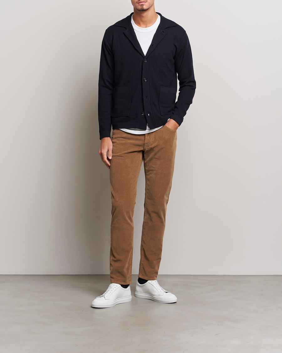 Homme | Pantalons | Jacob Cohën | Bard 5-Pocket Corduroy Trousers Beige