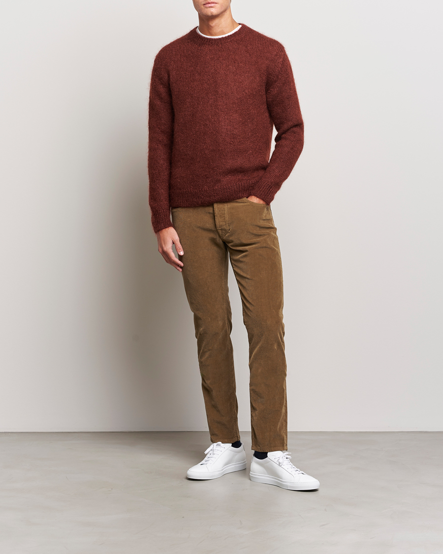 Homme | Pantalons | Jacob Cohën | Bard 5-Pocket Corduroy Trousers Olive