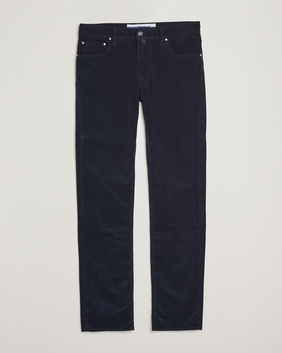 Homme | Pantalons | Jacob Cohën | Bard 5-Pocket Corduroy Trousers Navy
