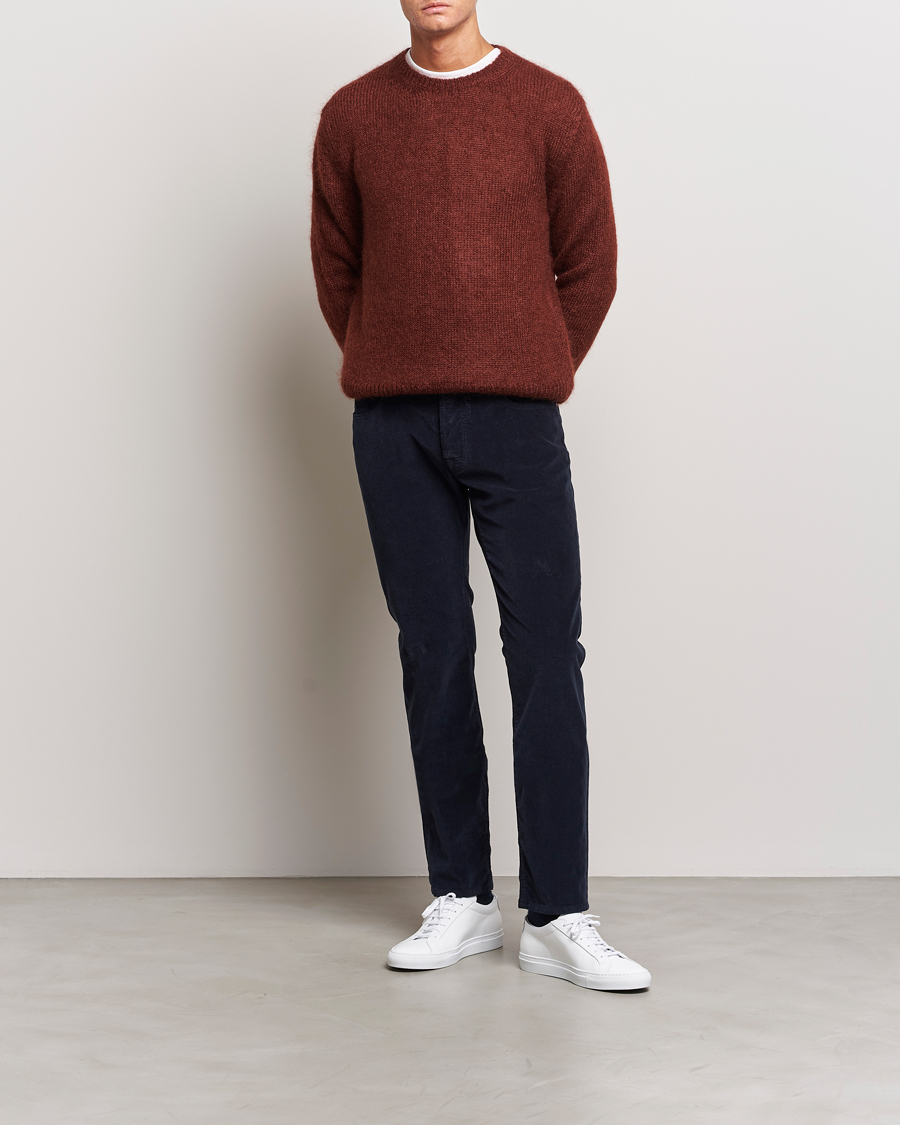 Homme | Pantalons | Jacob Cohën | Bard 5-Pocket Corduroy Trousers Navy