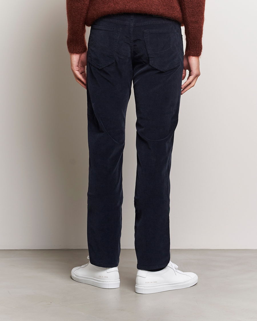 Homme | Pantalons | Jacob Cohën | Bard 5-Pocket Corduroy Trousers Navy