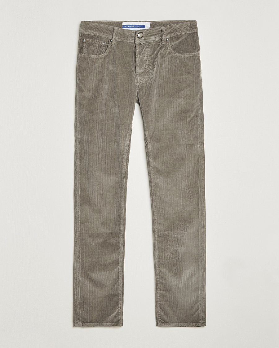 Homme | Pantalons | Jacob Cohën | Bard 5-Pocket Medium Corduroy Trousers Taupe