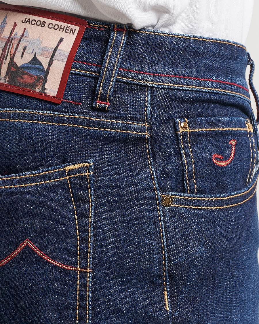Homme | Jeans | Jacob Cohën | Nick Venice Slim Fit Stretch Jeans Dark Blue