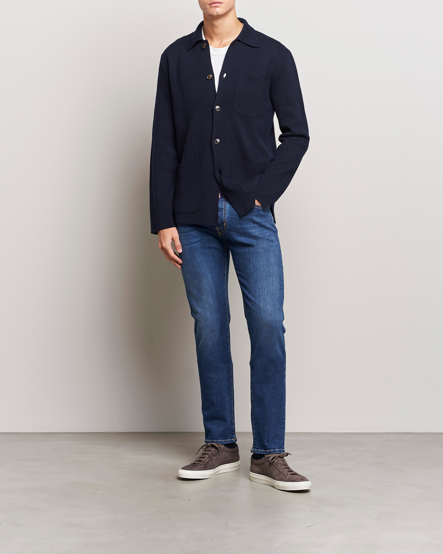 Homme | Jeans | Jacob Cohën | Bard Rome Slim Fit Stretch Jeans Mid Blue