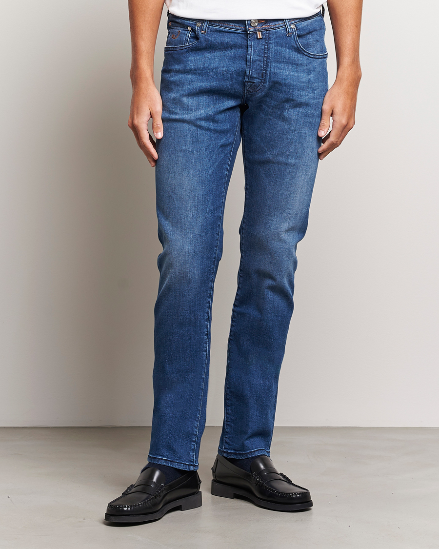 Homme | Jeans | Jacob Cohën | Nick Limited Edition Slim Fit Jeans Mid Blue