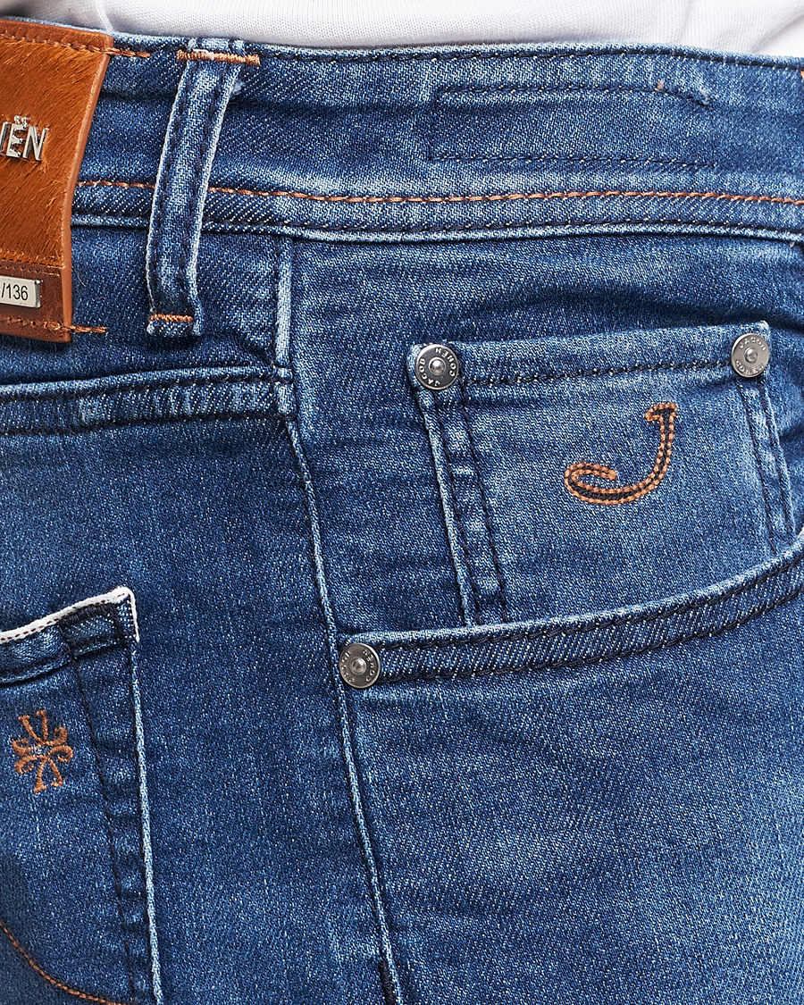 Homme | Jeans | Jacob Cohën | Nick Limited Edition Slim Fit Jeans Mid Blue