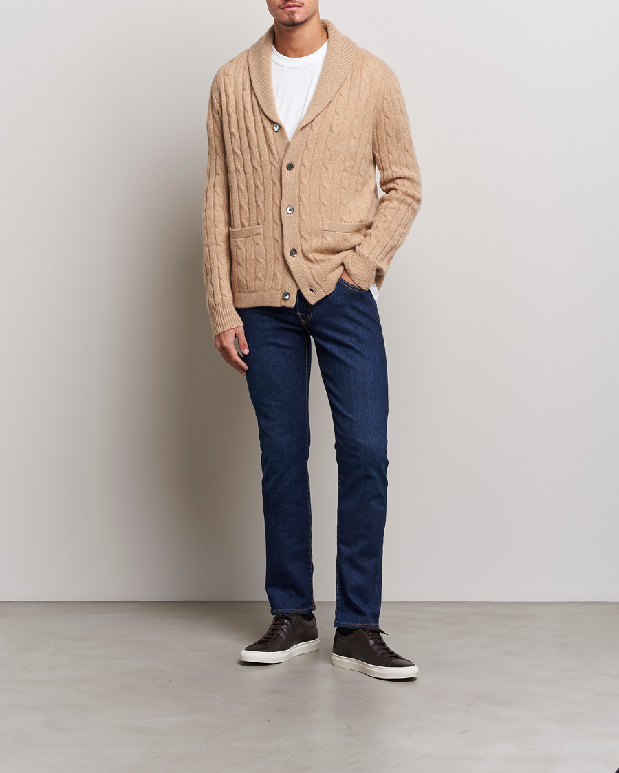 Homme | Jeans | Jacob Cohën | Nick Slim Fit Stretch Jeans Mid Blue