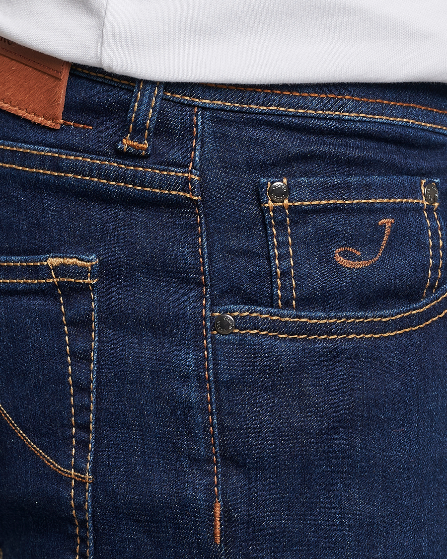 Homme | Jeans | Jacob Cohën | Nick Slim Fit Stretch Jeans Mid Blue