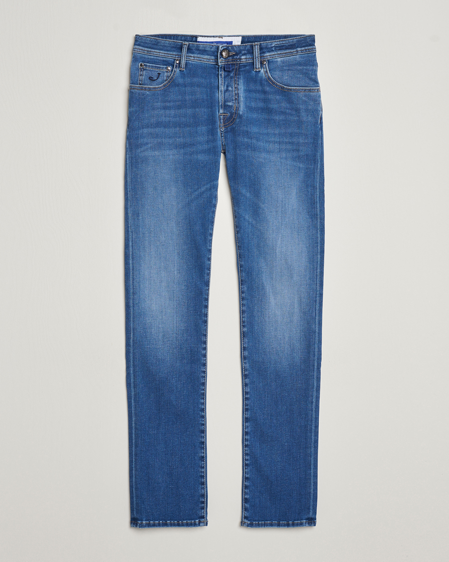 Homme | Jeans | Jacob Cohën | Nick Slim Fit Stretch Jeans Light Blue