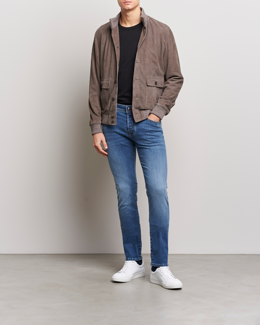 Homme | Jeans | Jacob Cohën | Nick Slim Fit Stretch Jeans Light Blue